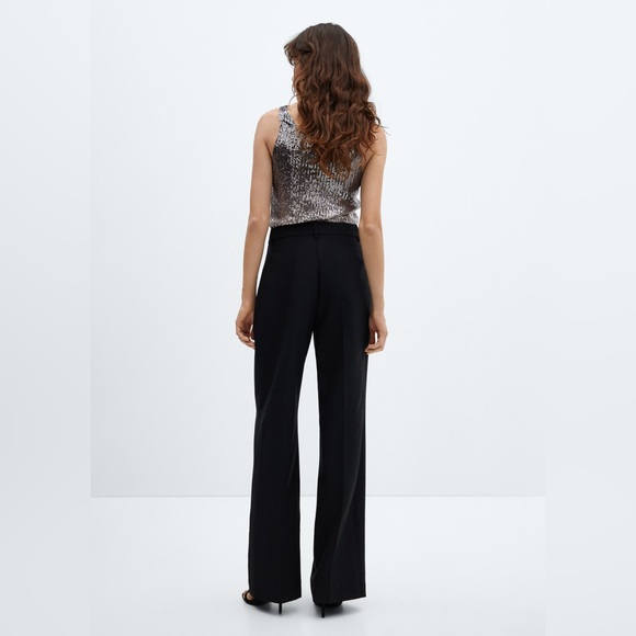 🆕 Mango Silver Sequin Camisole Top - Picture 5 of 10